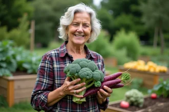 Chou-rave, blette et panais cultivés dans un potager diversifié