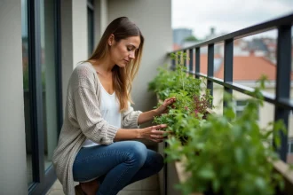 Aménagement d'un jardin compact avec des plantes et matériaux adaptés